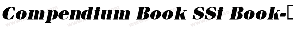 Compendium Book SSi Book字体转换